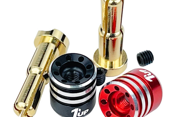 1UP Racing 1UP190437  Heatsink Bullet Plugs & Grips, 4/5mm Stepped