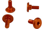 1UP Racing Servo Mounting Screws 4.2mm Neck M3 x 6mm Thread, Orange w/ Silver, Chamfer