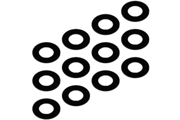 1UP Racing 3x6x0.25mm Precision Aluminum Shims, Black, 12pcs