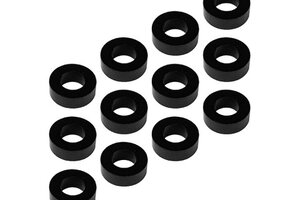 1UP Racing 3x6x2mm Precision Aluminum Shims, Black, 12pcs