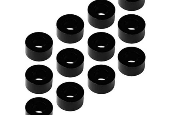 1UP Racing 3x6x3mm Precision Aluminum Shims, Black, 12pcs