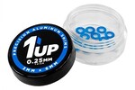 1UP Racing 3x6x0.25mm Precision Aluminum Shims, Blue, 12pcs