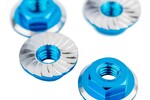 1UP Racing Bright Blue Lockdown M4 Wheel Nuts, 4pcs
