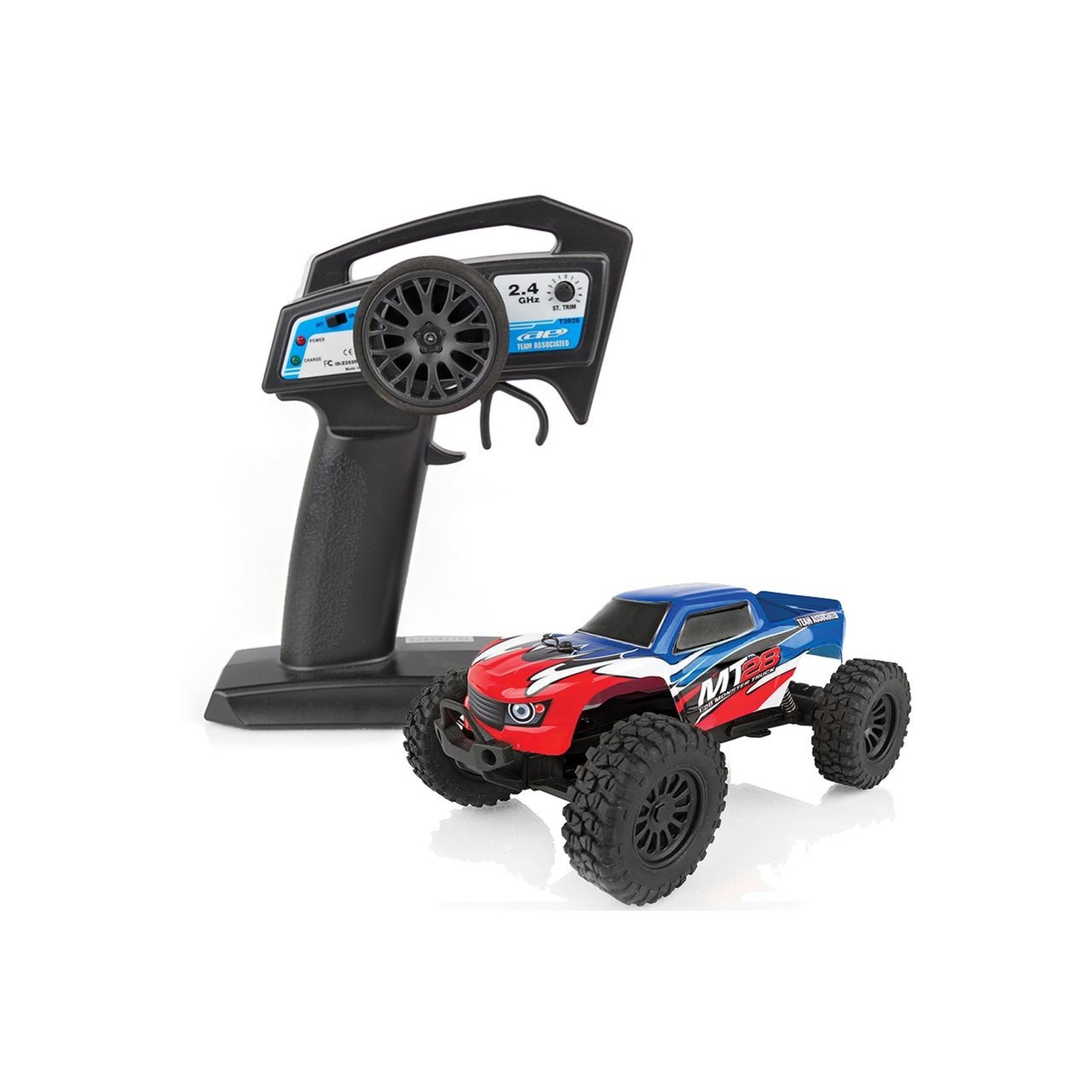 Team Associated ASC20155 MT28 Monster Truck RTR, 1/28 Scale, 2WD, w/ Battery,