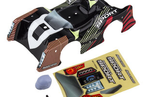 Team Associated NanoSport Red & Black Body, w/ Decals