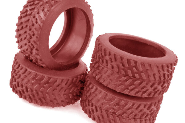 Team Associated NanoSport Pin Tires, Red