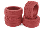 Team Associated NanoSport Radial Tires, Red