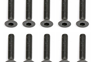 Team Associated Screws, 3x16mm Flat Head Cap Screws