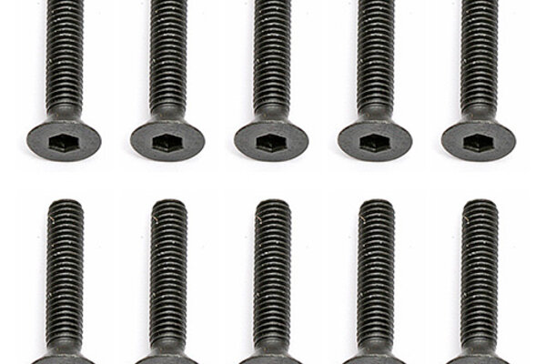 Team Associated Screws, 3x16mm Flat Head Cap Screws