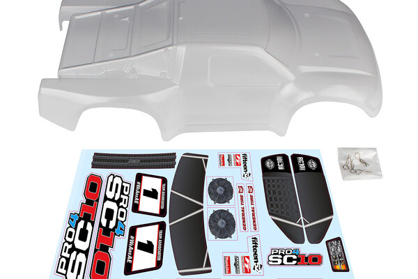 Team Associated Pro4 SC10 Contender Body, Clear