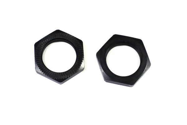 CEN Racing 23mm Wheel Hex Nuts (2pcs) Ribbed, Matte Black