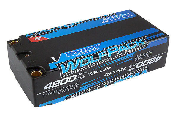 Team Associated Wolfpack HV-LiPo 4200mAh 50C 7.6V, Shorty
