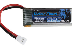 Team Associated WolfPack 520mAh 3.7V 10C LiPo Battery, for Enduro24