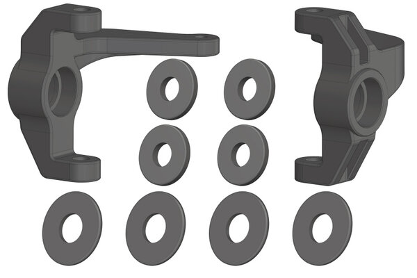 Corally (Team Corally) Steering Block - Left/Right - Composite - 1 Set: Mammoth,