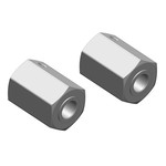 Corally (Team Corally) Wheel Hex Adapter - Front - Aluminum - 2 pcs: Mammoth,