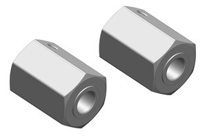 Corally (Team Corally) Wheel Hex Adapter - Front - Aluminum - 2 pcs: Mammoth,