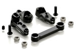 Exotek Racing 22S HD Steering Set, Full Bearing Style, 7075 Black