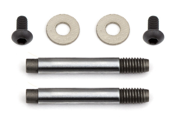 Team Associated TC7.1 Shock Shafts, Sterling Silver