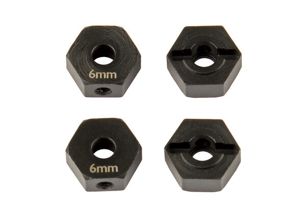 Team Associated FT Enduro Wheel Hexes, 6mm, Steel