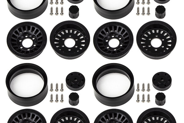Team Associated Enduro Urbine Wheels, 1.55", Black