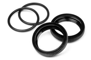 HPI Racing Big Bore Shock Spring Adjust Nut (Black/2pcs) Vorza Flux