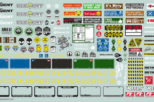 Team Associated Decal Sheet, for Enduro Trucks