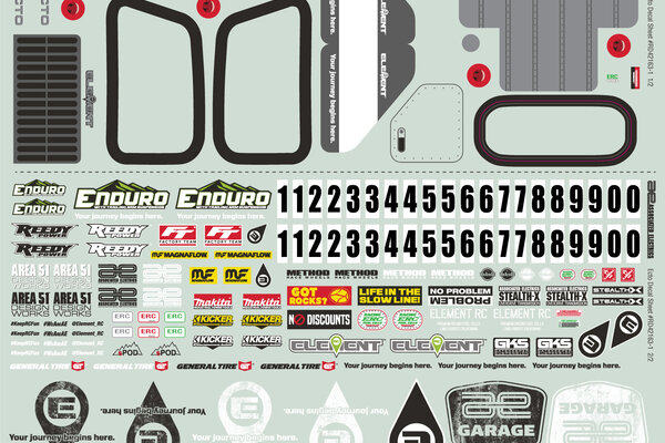 Team Associated Enduro Ecto Decal Sheet