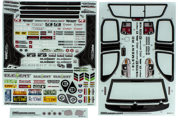 Team Associated Knightrunner Decal Sheet
