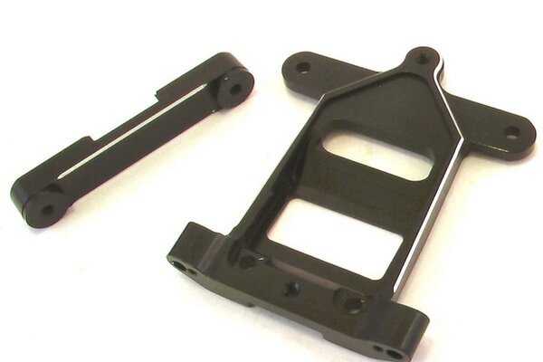 Hot Racing Rear Chassis Plate & Arm Mount B44.x, Aluminum
