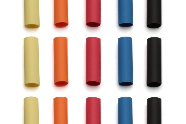 Team Associated ASC650  Shrink Tubing, 15pcs (3pcs each of 5 colors)