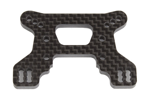 Team Associated RC10B74.1 Front Shock Tower, 23mm, carbon fiber