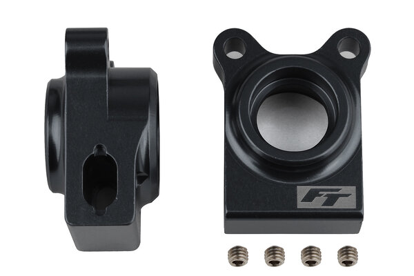 Team Associated RC10B74.1 FT Rear Hubs, Black Aluminum