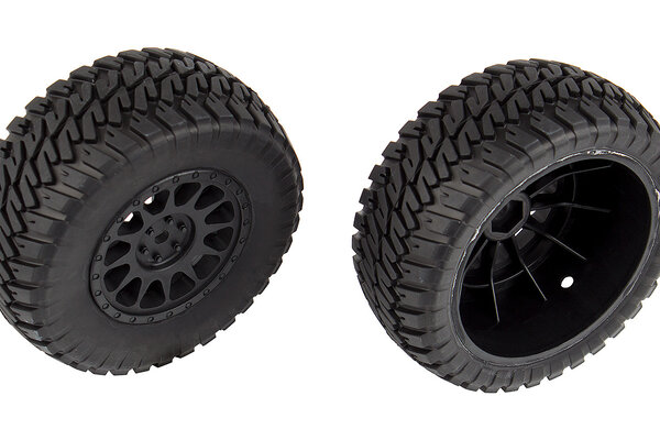 Team Associated Multi-terrain Tires and Method Wheels, mounted