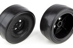 Team Associated DR10 Rear Wheels & Drag Slick Tires, Mounted