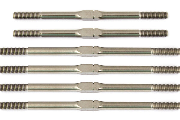 Team Associated FT Titanium Turnbuckle Set, for RC10T6.1, Silver