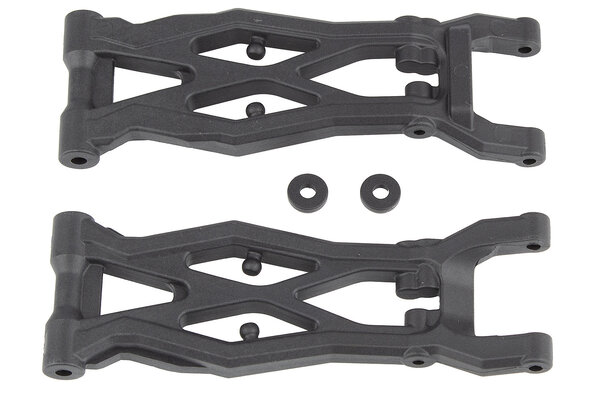 Team Associated RC10T6.2 FT Rear Suspension Arms, Gull Wing, Carbon Fiber