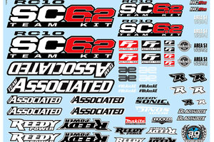 Team Associated RC1SC6.2 Decal Sheet Team Associated RC1SC6.2 Decal Sheet