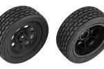 Team Associated ASC71194   SR10 Front Wheels w/ Street Stock Tires, Mounted