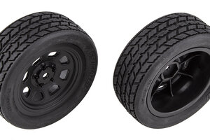 Team Associated ASC71194   SR10 Front Wheels w/ Street Stock Tires, Mounted