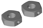 Corally (Team Corally) Wheel Hex Adapter - Rear - Aluminum - 2 pcs: Mammoth,