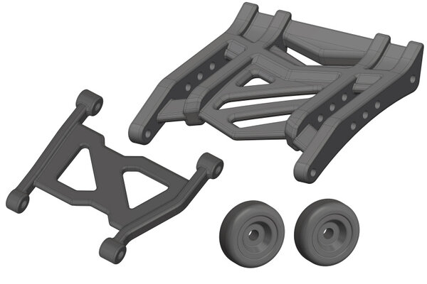 Corally (Team Corally) Wheelie Bar - Composite - 1 Set: Mammoth, Moxoo, Triton