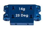 Team Associated DR10 Factory Team Aluminum Front Bulkhead, 25deg Blue