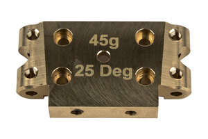 Team Associated DR Factory Team Brass Front Bulkhead, 25deg