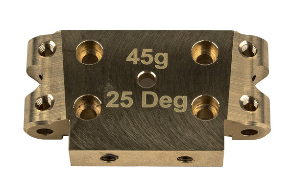 Team Associated DR Factory Team Brass Front Bulkhead, 25deg