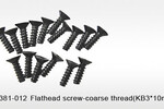 DHK Hobby Flathead Screw - Coarse Thread (3x10mm) (16)