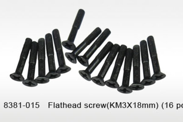 DHK Hobby Flathead Screw (3x18mm) (16) - Maximus