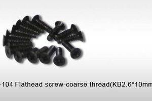 DHK Hobby Flathead Screw - Coarse Thread (2.6x10mm) (16) DHK Hobby Flathead Screw - Coarse Thread (2.6x10mm) (16)
