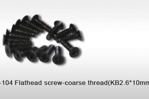 DHK Hobby Flathead Screw - Coarse Thread (2.6x10mm) (16)