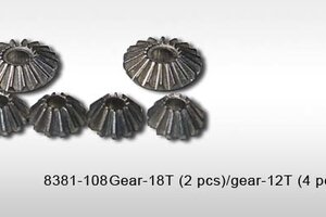 DHK Hobby Differential Gears - 18T (2) & 12T (4)