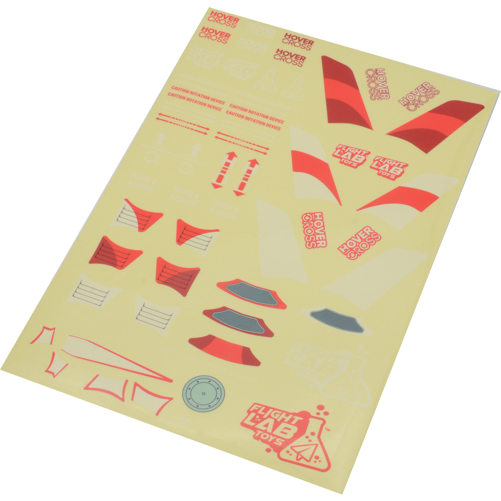 Flight Lab Toys Decal Sheet, Red; HoverCross